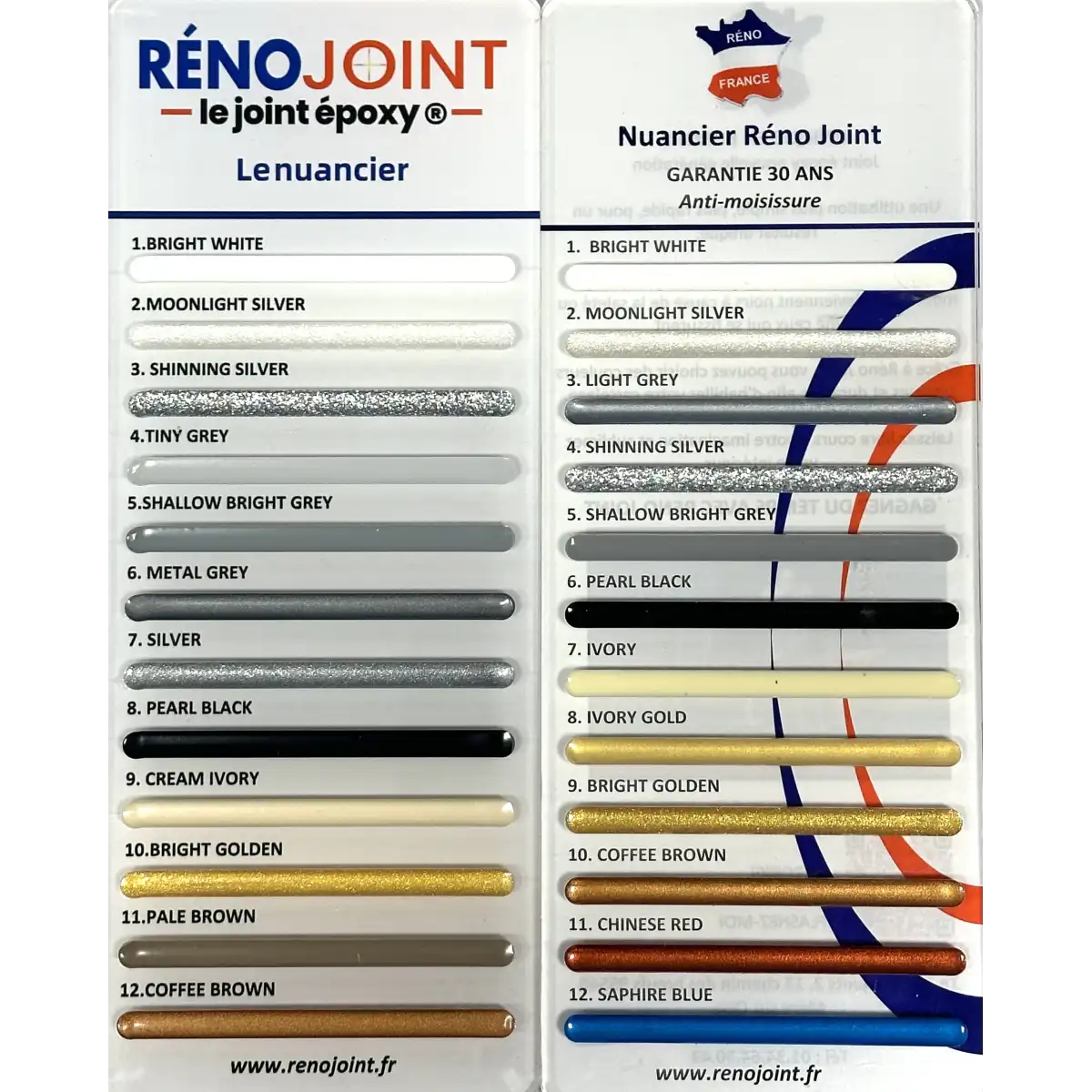 Joint époxy Noir « Pearl Black » en cartouche | RenoJoint
