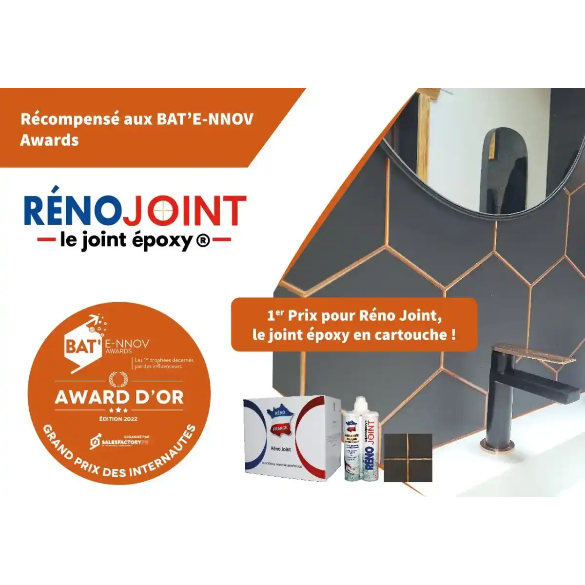 Joint époxy Gris Perle Mat pour carrelage | RenoJoint